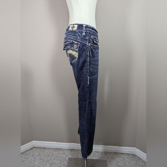 Laguna Beach Bootcut Jeans – Sz 28 Low Rise Studded Pockets Y2K - Picture 10 of 13